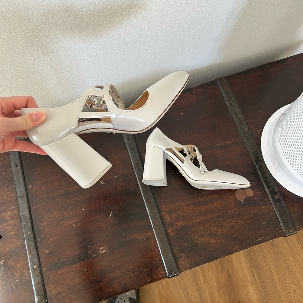 Prada Mary Jane’s SS’15 Grey Double Buckle Mary Jane Pump - used ONCE - Picture 12 of 16